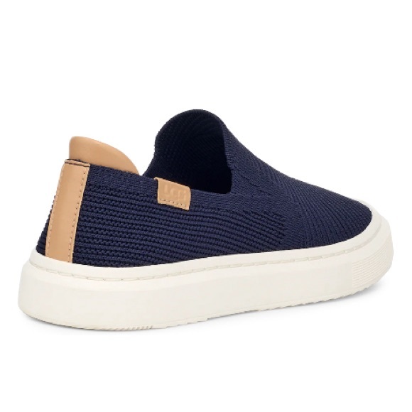 EUC [UGG] Alameda Sammy Navy Ribbed w/ Leather Slip-On Flats Women's Shoe Size 5 - Picture 3 of 12